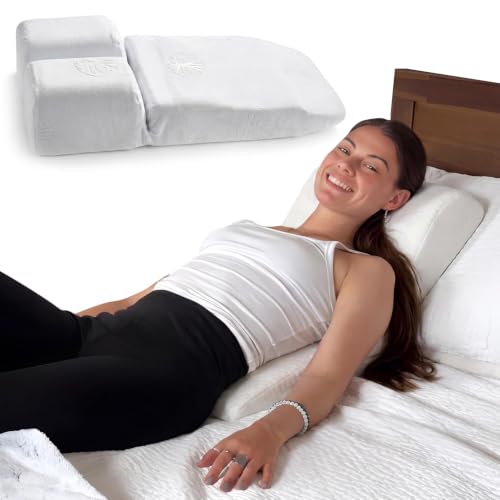 Image of Patented 3.0 Therapy Pillow for Chronic Neck Pain Relief, Decompression, Better Posture & Acid Reflux (For Side Sleepers) - HSA /FSA Approved. Also Opens Airways and Prevents Snoring
