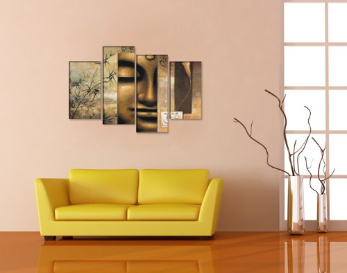 Quadro Su Tela Visario Spa Relax - 130x80 Cm, 4 Tele, Pronto Da Appendere