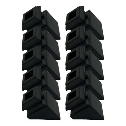 QOXEZY Base de pasamanos de hierro negro con diseño ideal para el hogar y uso diario con 10 piezas y tamaño negro 10 piezas armonizando la decoración interior existente