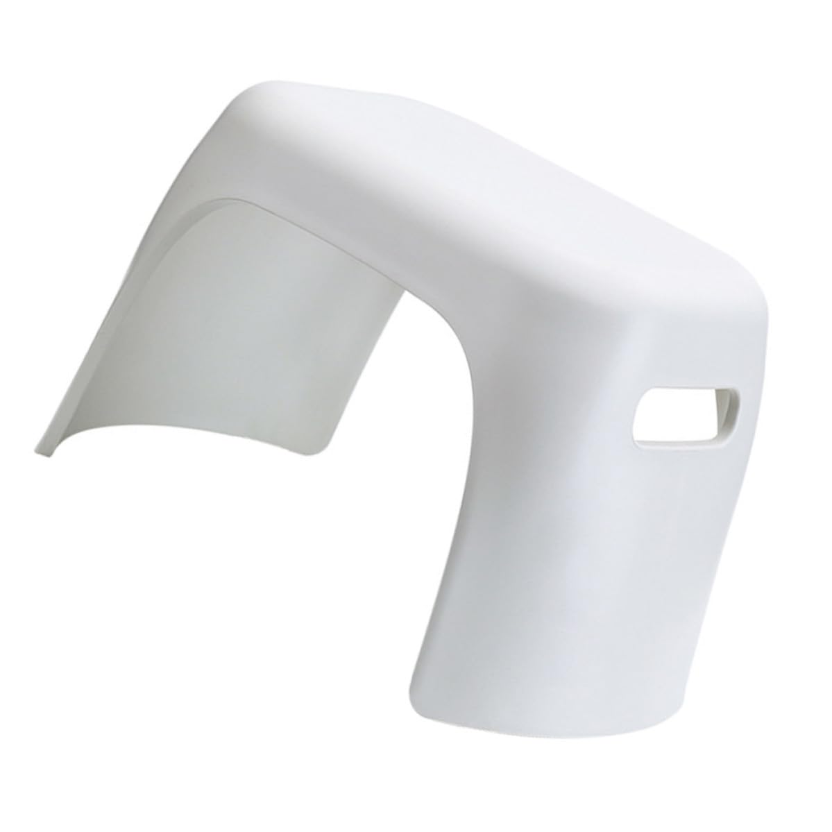 Tabouret scandinave blanc en PP antidérapant compact