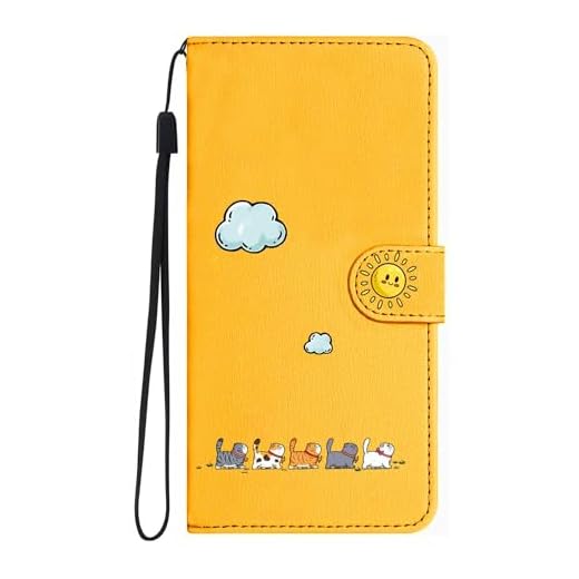 Jeffene Coque Portefeuille pour Samsung Galaxy S7 Edge (5,5"),Étui à Rabat Housse en Cuir,Chat Pochette Carte Magnétique de Protection Cover Case Antichoc pour Samsung Galaxy S7 Edge,Jaune