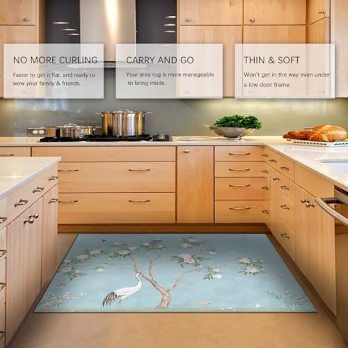 Tapis lavable en machine 150x240cm doux et durable pour salon