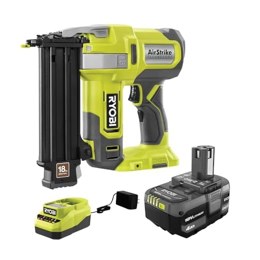 RYOBI ONE+ 18V 18-Gauge Cordless AirStrike Brad Nailer P321 with Battery and Charger (Bulk Packaged)