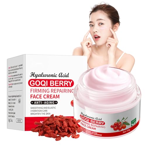 Go-ji Berry Facial Cream for Wrinkles,Go-ji Berry Anti-Aging Facial Cream for Skin,Goji Be-rry Face Cream with Retinol & Hyaluronic Acid,Skin Tightening Cr-eam for Face,Day and Night Repair Creams