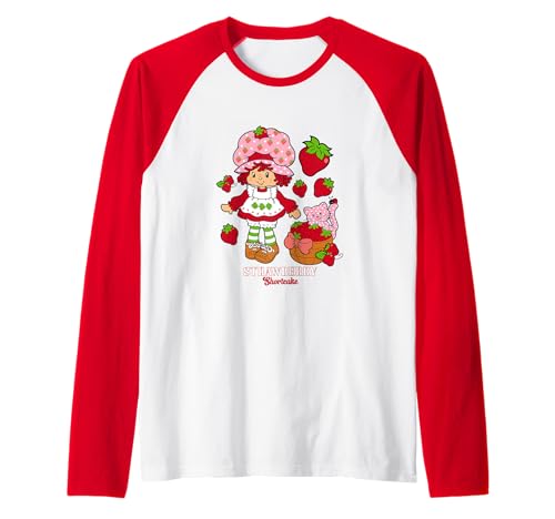 Strawberry Shortcake & Kitty Custard Vintage Raglan Baseball Tee