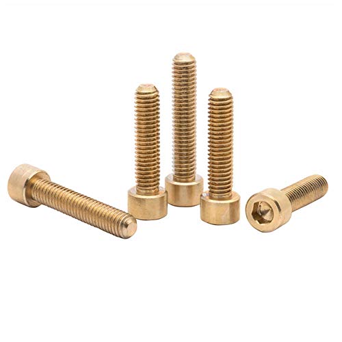 Tornillos hexagonales de bronce M6 para ensamblajes mecánicos y muebles 2