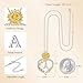 MONOOC Valentines Gifts for Her - 14K-White-Gold-Plated Sunflower Heart Initial Necklace Letter A Necklaces for Woman, Wife Mom Friends Sunflower Gifts for Women Jewelry Anniversary Birthday Gift