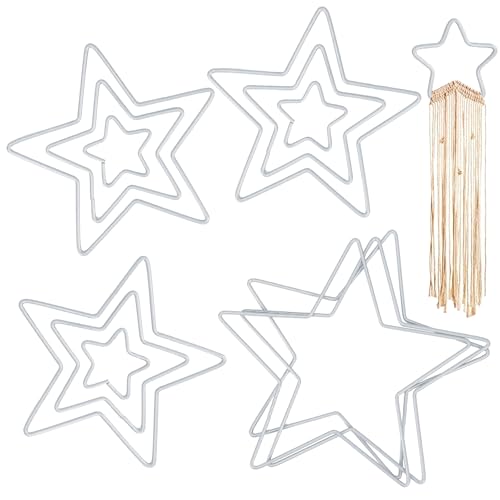 HO2NLE 12 Stück Metall Stern Metallsterne zum Basteln Stern...