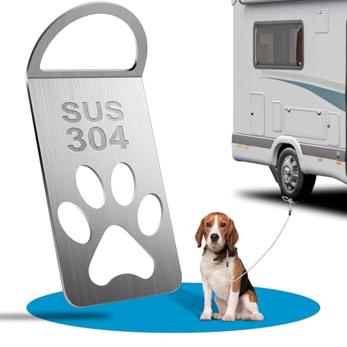Estacas | Anclaje De Suelo Para Perros Espesar 0,4 Cm 304 Acero Inoxidable Engrosamiento, Ancla Para Perros Ideal Para Salir Con El Perro, Placa De Suelo Fácil De Usar