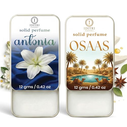 Image of Solid Perfume |Osaas&Antonia Alcohol Free Wax Perfume Balm, Long Lasting | Pocket Tin 12g, Pack Of 2| Non Greasy Smooth Glide, Travel Friendly Men And Women
