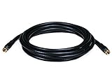 Monoprice 106313 10-Feet RG6 Quad Shield CL2 Coaxial Cable with F Type Connector - Black