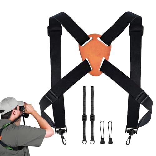 Correa para prismáticos - Arnés de prismáticos con correas ajustables, para cazadores, fotógrafos, golfistas, accesorios seguros y universales para observación de aves, caza, escalada, senderismo