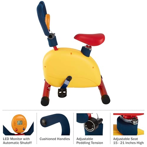 Image of Hey! Play! Kids Exercise Equipment Collection: Strength Training, Cardio, Endurance, and Active Play Essentials - Kids Exercise Bike