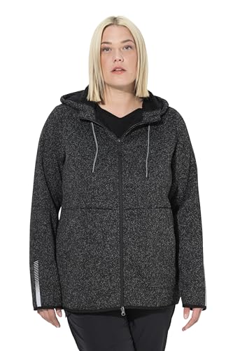 Veste maille polaire femme grandes tailles doublée chaude avec fermeture éclair double curseur