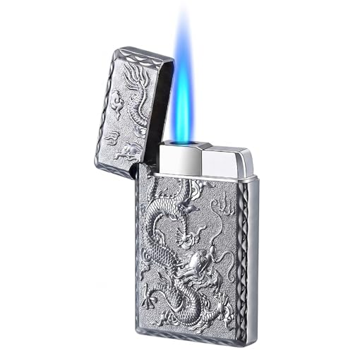 Encendedor de gas recargable a prueba de viento con llama ajustable para barbacoas en interiores y exteriores, velas, camping, etc