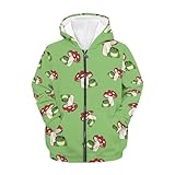 Uppodwarkid Frog Mushroom Hoodies for Girls Long Sleeve Hooded Sweatshirts Fall Fashion Kids Zip Up Sweatshirts Novelty Hoodie Jacket with Pockets Trendy Sweatshirt Nice Gifts, 8-10