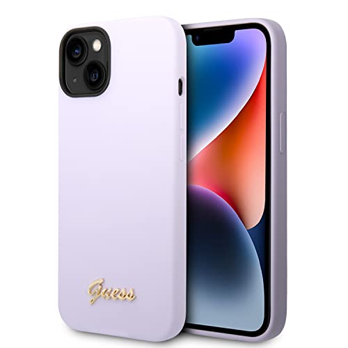 Coque iPhone 14 Plus GUESS violette rigide de 6,7 pouces antichoc