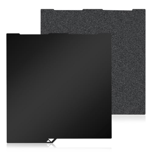 256x268mm Black PEI Double Sided Build Plate for Anycubic Kobra 3 V2/Kobra 3/Combo/ACE Pro, Smooth PEI+Textured PEI Spring Steel Plate Flexible Plate for Anycubic Kobra 3 3D Printer