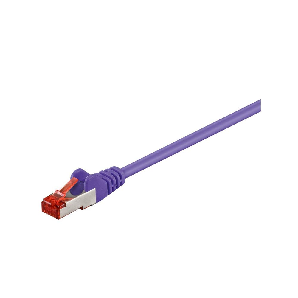 Goobay 95574 CAT 6 Patch Cable, S/FTP (PiMF), Violet, 1.5 m Length
