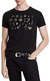 John Varvatos Men's Pendants Tee, Black, XS