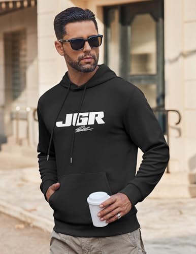 Image of COOFANDY Mens Hoodie Long Sleeve Casual Pullover Hooded Sweatshirt Fashion Drawstring Hoodies with Pocket