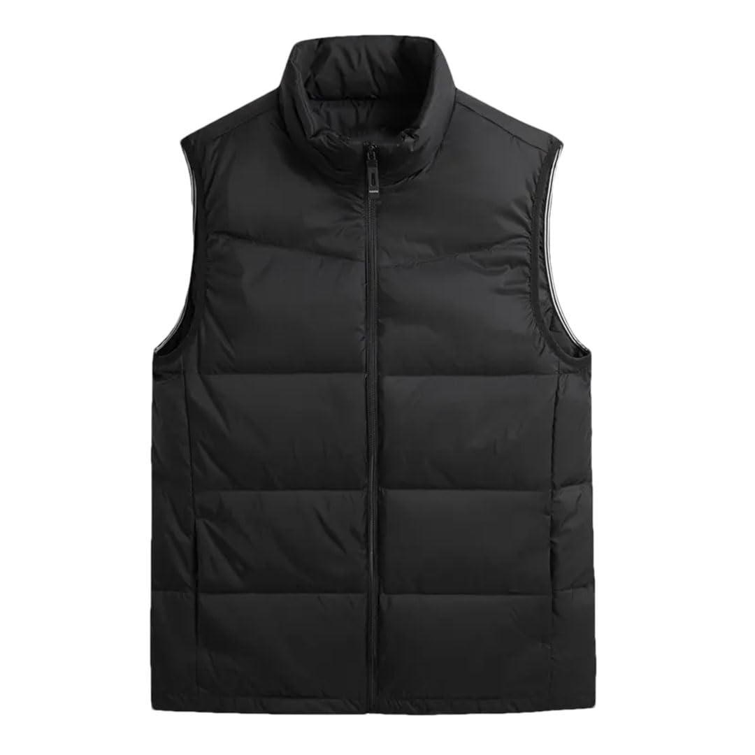 Vogrtcc Chaleco Ligero De Invierno Para Hombre, Informal, Grande, Con Cuello Levantado, Talla Grande