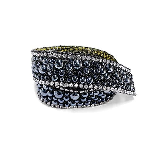 1 Yard Perle Band mit Perlen und Strasssteinen für Kunst, Handwerk, Kleidung, Geburtstag, Telefondekoration Cover