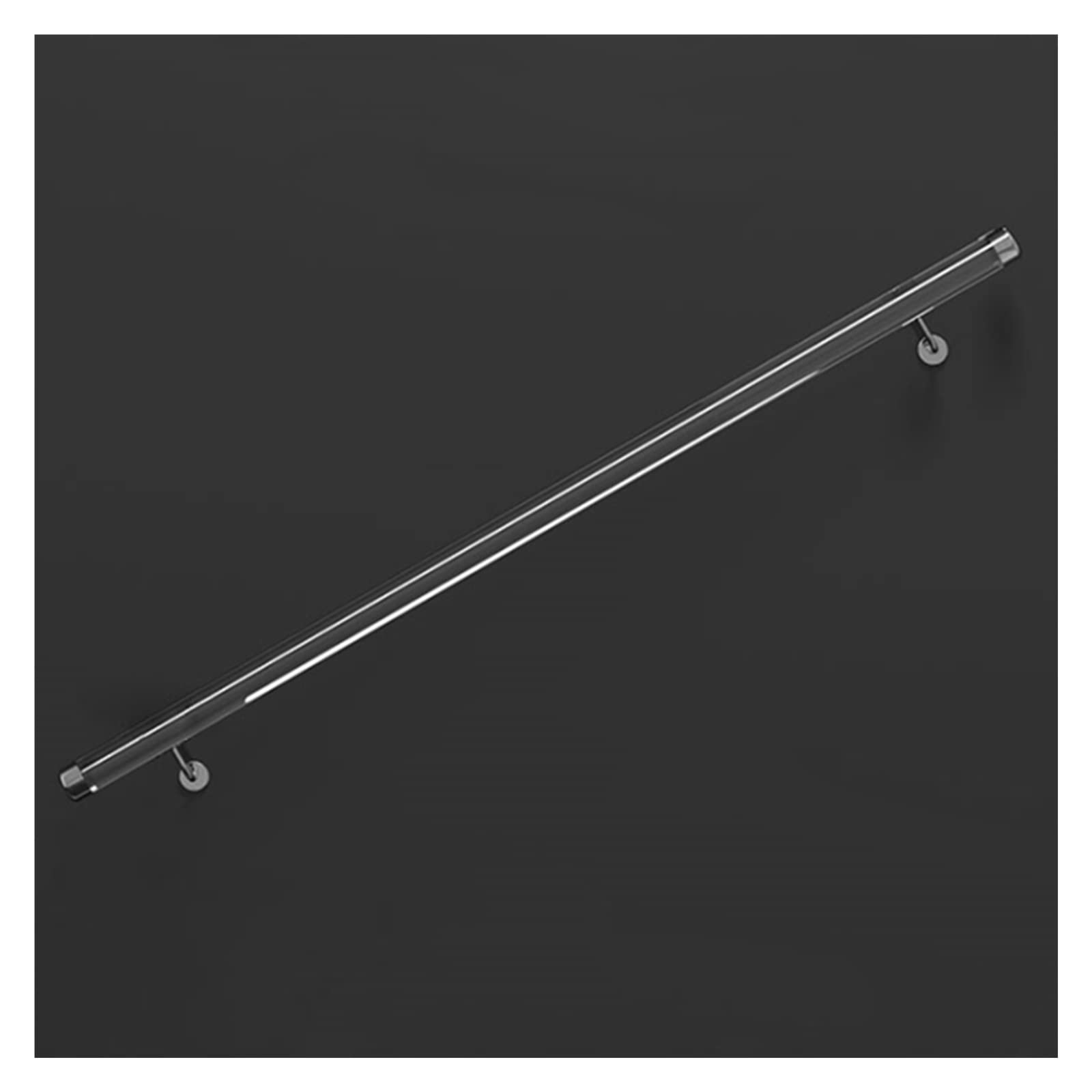 Main courante escalier acrylique transparent 1 à 6m avec supports dorés ou argentés