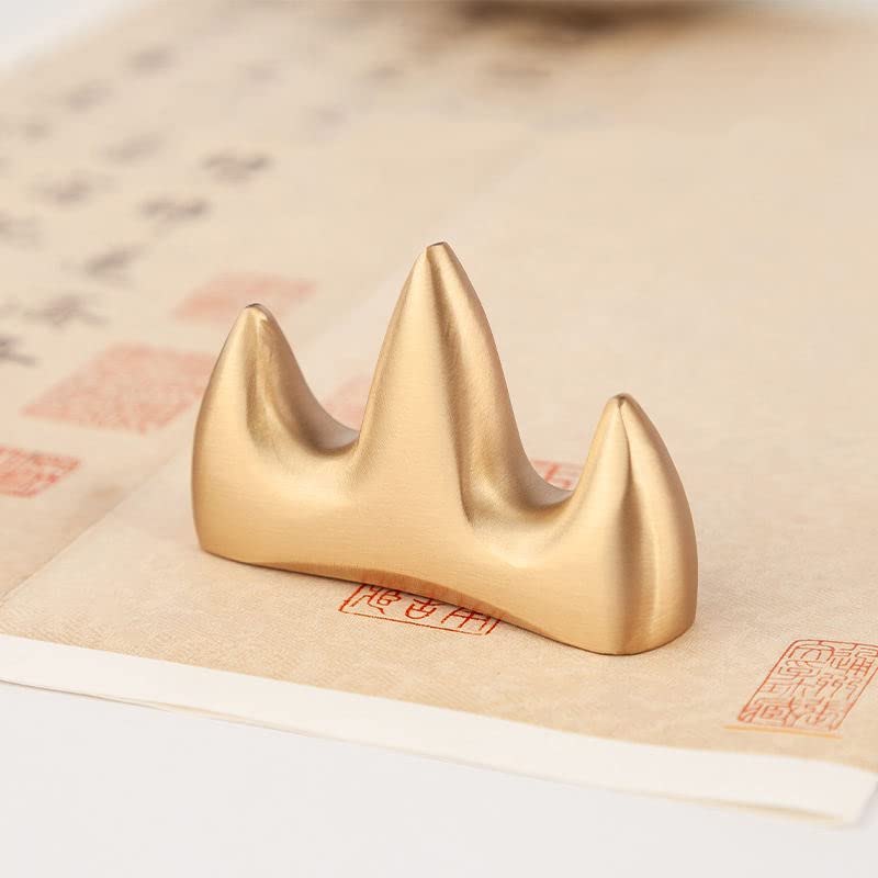 Amazon | 筆置き ミニ 文鎮 竹 山型文鎮 波型 置物・オブジェ 装飾品