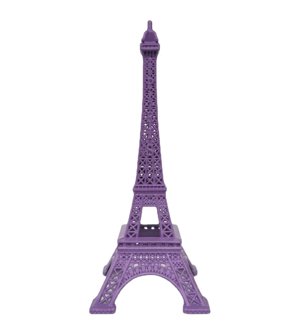 Aoli Purple Paris Eiffel Tower France Style Figurines Statue Landscrape Model Photo Props Sculpture (,25Cm)
