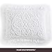 Beatrice Home Fashions Medallion Chenille Bedspread, Full, White