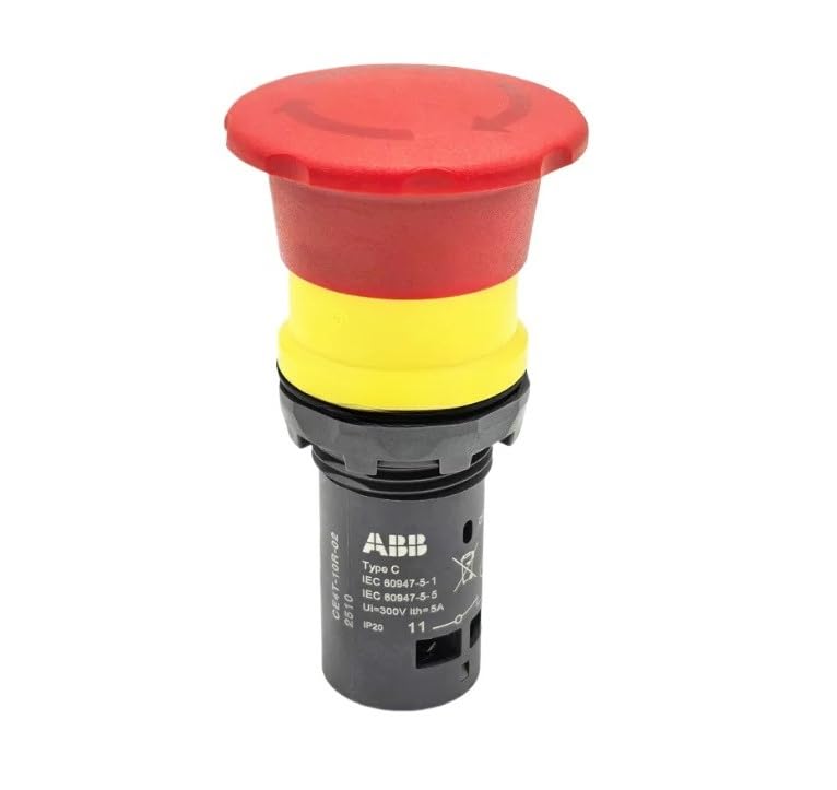 Compatible for ABB Emergency Stop Button Switch CE4T-10R-01-1 CE4T-10R-02-2 CE4T-10R-11-1 CE4T-10R-20-2 CE4T-10R-10-1 (CE4T-10R-20-2)
