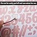 Self Adhesive Letter Number Symbols Stickers for Scrapbook, 704 Pieces Small 1 Inch Vinyl Alphabet Puntuation Sticker Decals for Water Bottle, DIY and Crafts - Pink