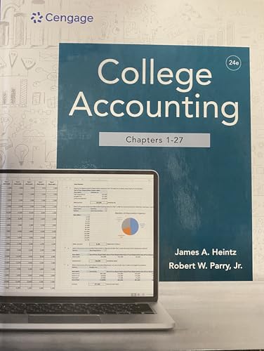 College Accounting, Chapters 1-27, 24th Student Edition