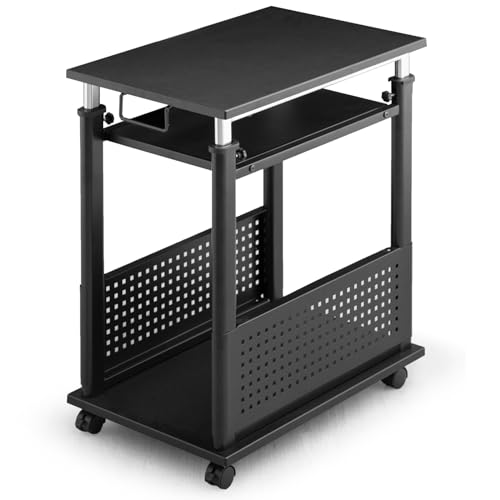 Amazon | タンスのゲン デスクワゴン L字デスク 昇降式 【繋げてL字