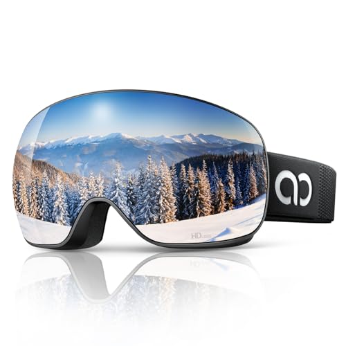 Lamicall Lunettes de Ski Homme, Masque Ski OTG - [Ultra...