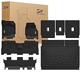 3W Floor Mats & Cargo Liner & Seat Back Mats for 2025 2026 Ford Expedition Max Bench Seating 8 Seats, All Weather for 2025 2026 Ford Expedition Max (Not fit 7 Seats) Full Set Floor Mats (Only MAX)