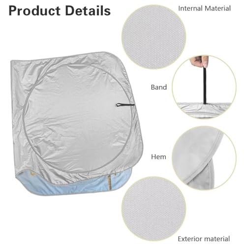 Image of Fashion Horse Windshield Sunshade Foldable Sun Shade Reflect UV Sun and Heat Keep Vehicle Cool Sun Visor Windshield Shade Universal Fit for Auto Truck Van SUV