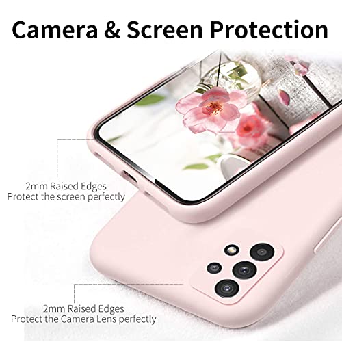 YiKaDa-Schutzhuelle-fuer-Samsung-Galaxy-A32-4G-nicht-fuer-5G-mit-2-Displayschutzfolien-aus-Hartglas-und-Silikonhuelle-Rosa