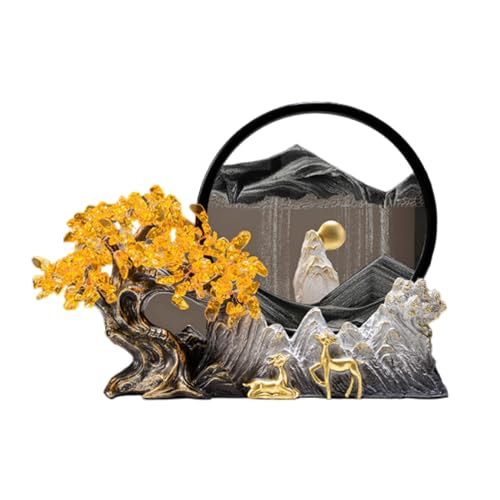 Peinture de sable mouvant haut de gamme, artisanat de paysage et décoration de bureau chic