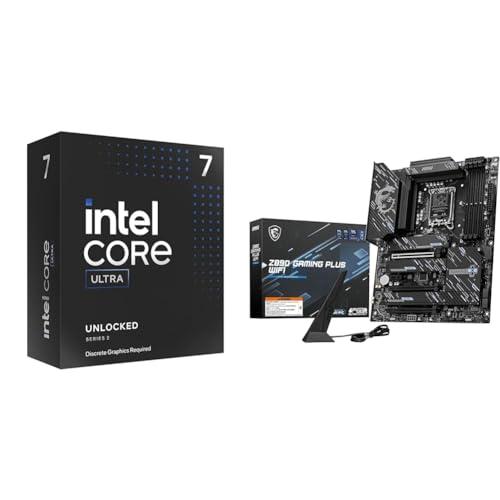 Image of Intel Ultra 7 Desktop Processor 265KF - 20 cores (8P+12E) & MSI PRO Z890-A WiFi ProSeries Motherboard (Supports Core Ultra Series 2 Intel Processors, LGA 1851, DDR5, PCIe 5.0,Thunderbolt 4, ATX)