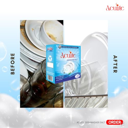 Image of Dishwasher Salt 900gm | High Purity Crystallized Dishwasher Salt | Built for Indian Water Conditions | Helps Reduce Limescale & Water Spots | Water Softener | For All Automatic Dishwashers