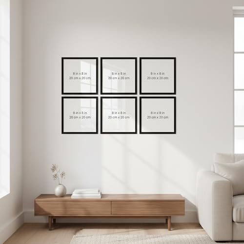 Image of kotart Photo Frame For Wall | Aesthetic Collage Picture Frames For Wall Decor | Rectangular Photo Frames For Home Decor Office Livingroom Bedroom | Pack of 6 (8X8 inch)