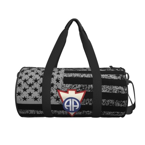 82d Airborne Division Recondo Pocket Patch Convertible Garment Bag with Shoulder Strap, Carry on Garment Duffel Bag for Men - Rolling Foldable for Travel Luggage Bags (Black)2