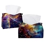Paquete de 2 fundas para caja de pañuelos de nebulosa de estrellas, 7.5 x 5 x 6 pulgadas
