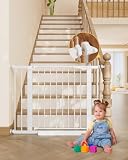 InnoTruth 29.6-39.1 in Wide Baby Gate for Stairs and Doorways, White