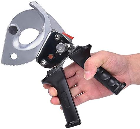 NAPOT Ratchet Cable Wire Cutter, Round Section, Steel Blades Cut Up To 300mm2 Cu-Al Wires And Cables, 9.4Inch