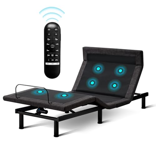 MUUEGM Twin XL Adjustable Bed Frame with Remote