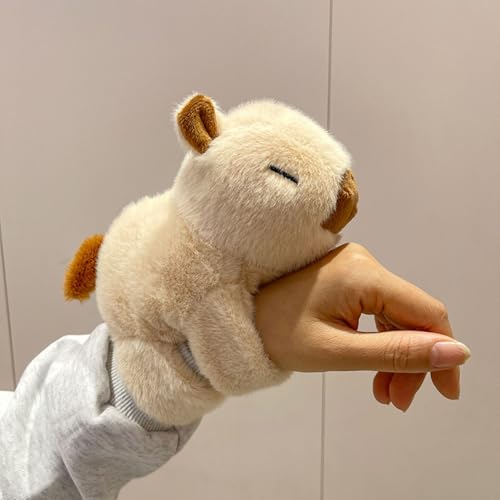 Image of Cute Animal Fur Plush Slap Wristband for Kids -Soft Toy Bracelet, Adjustable Snap Band for Boys & Girls