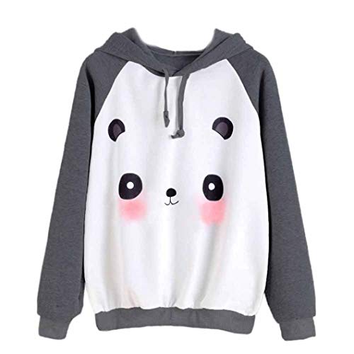 Women Blouse Daoroka Ladies Panda Cute Cartoon Hoodies Long Sleeve Casual Loose Fashion Sweatshirt Pullover T-Shirt Tops Coat (S, Dark Gray) Women Blouse Daoroka Ladies Panda Cute Cartoon Hoodies Long Sleeve Casual Loose Fashion Sweatshirt Pullover T-Shirt Tops Coat (S, Dark Gray)